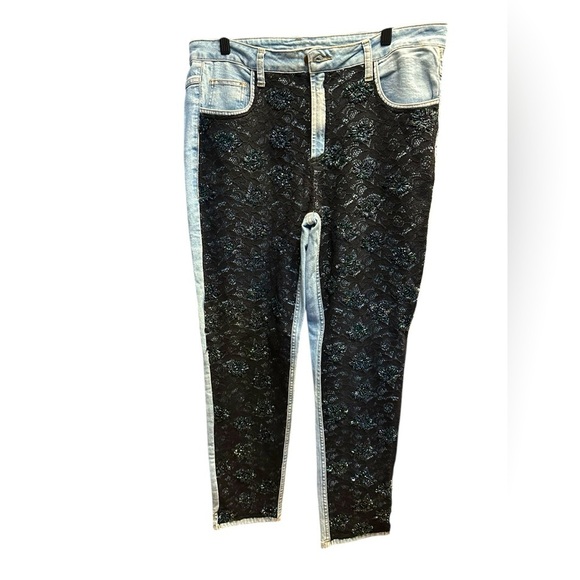Tosca Denim - Tosca Stylish lace and sequined Jeans size 46